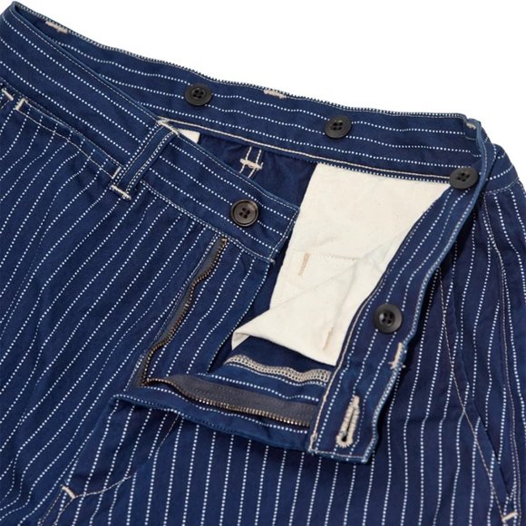 Full Count Indigo Wabash Striped Farmers Trouser - Picture 3 of 4
